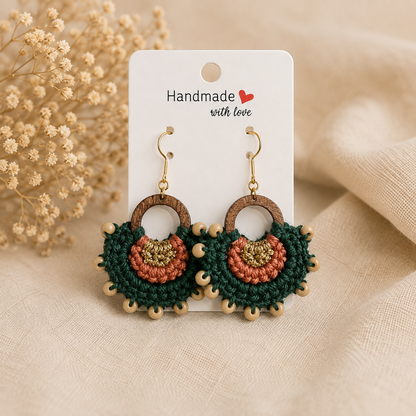 Pendientes en Macramé Jardín Bohemio