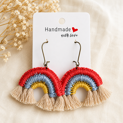 Pendientes a crochet / ganchillo Pendientes Bohemia