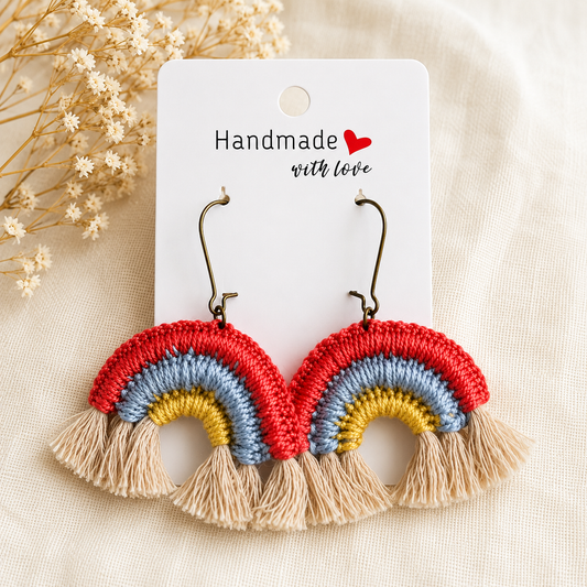 Pendientes a crochet / ganchillo Pendientes Bohemia