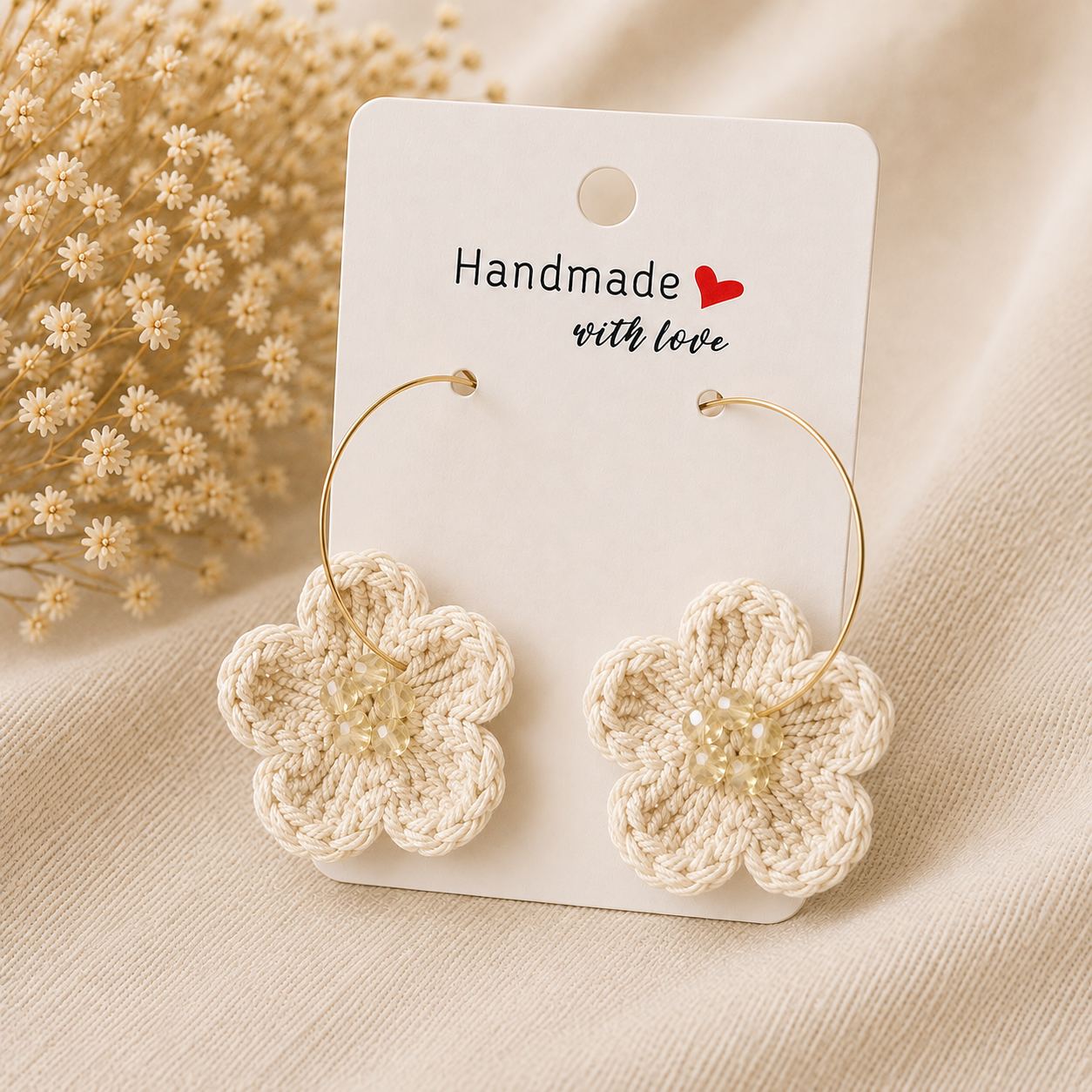 Pendientes de crochet / ganchillo Flor de Mar