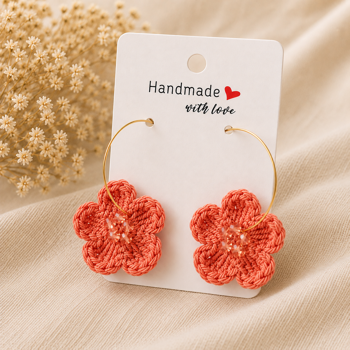 Pendientes de crochet / ganchillo Flor de Mar