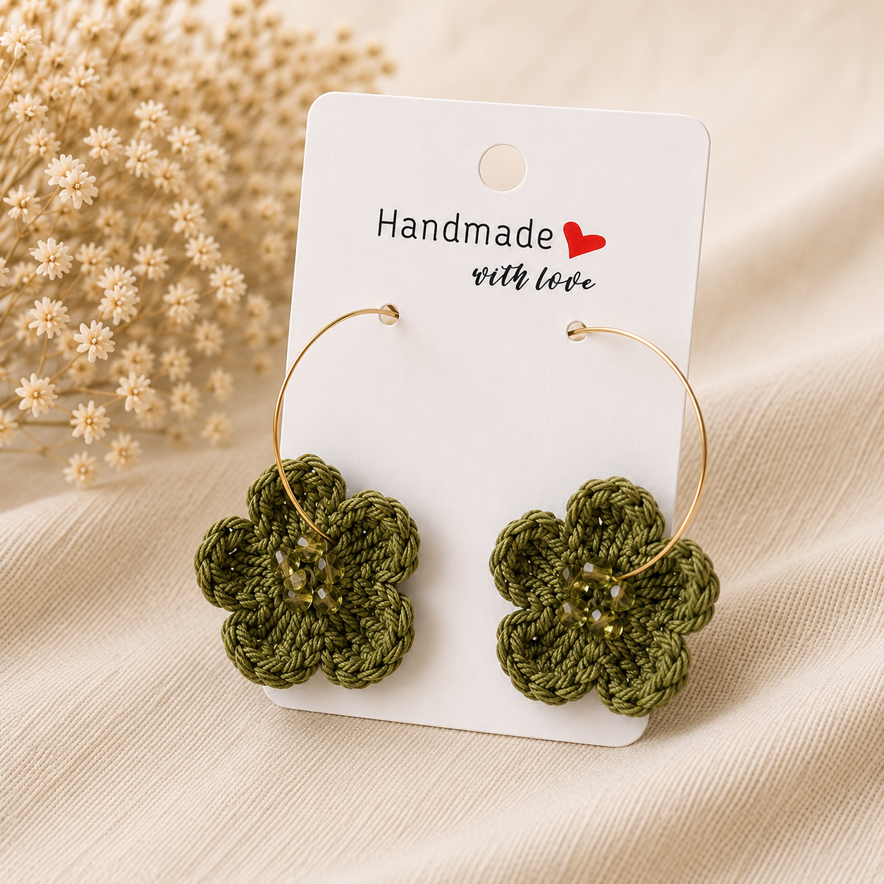 Pendientes de crochet / ganchillo Flor de Mar