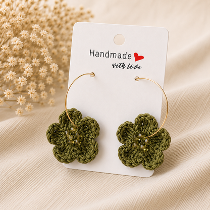 Pendientes de crochet / ganchillo Flor de Mar