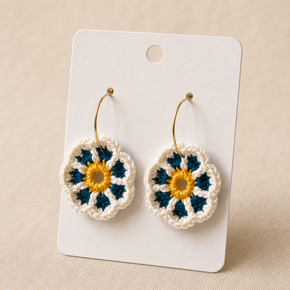 Pendientes a crochet/ganchillo Mandala Artesanal