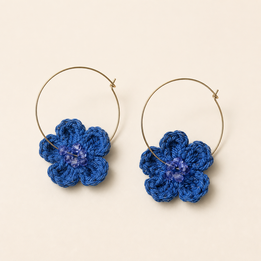 Pendientes de crochet / ganchillo Flor de Mar
