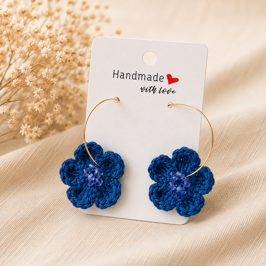 Pendientes de crochet / ganchillo Flor de Mar