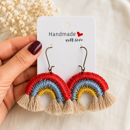 Pendientes a crochet / ganchillo Pendientes Bohemia